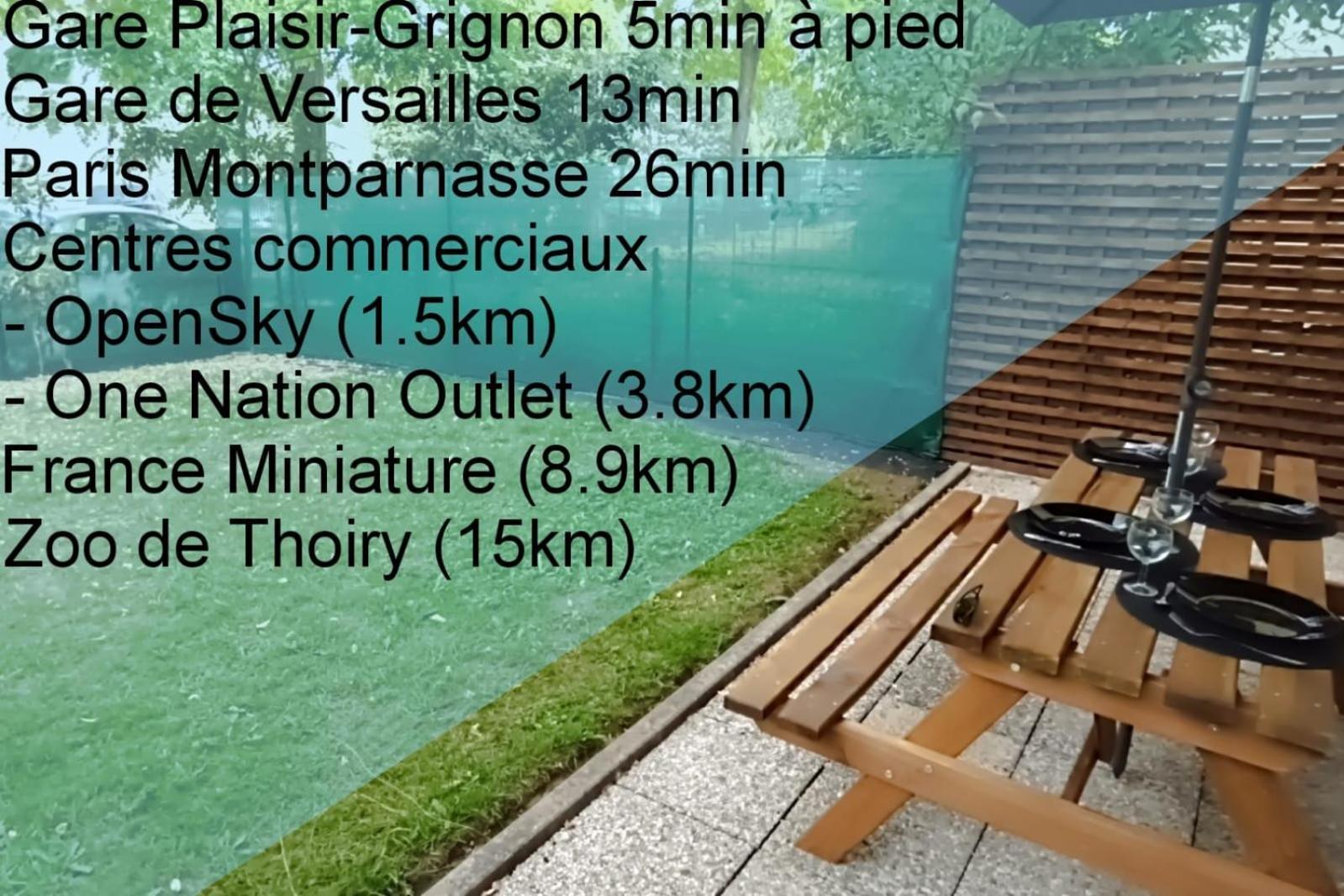 Detente & Jardin By Beds4Wanderlust - Charmant T2 Avec Jardin - Gare Plaisir-Grignon, Versailles 20Km 외부 사진